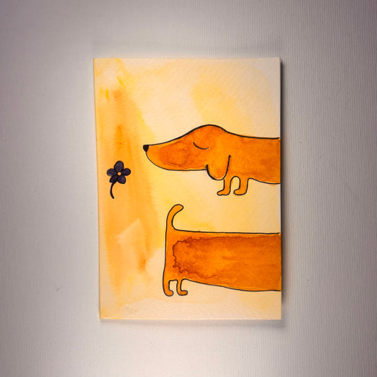 Random - Dackel mit Blume