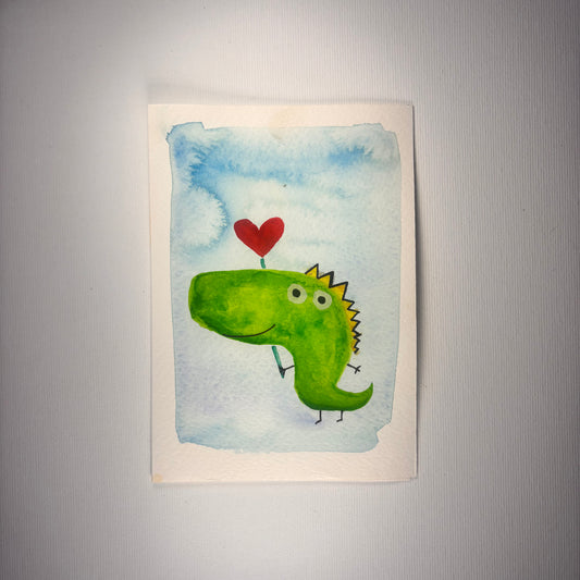 Liebe - Krokodil mit Luftbalon