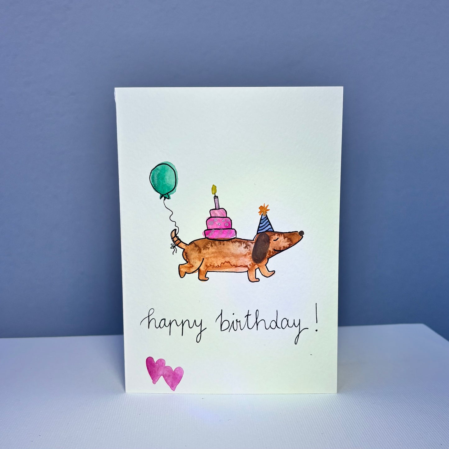 Compleanno - bassotto con torta