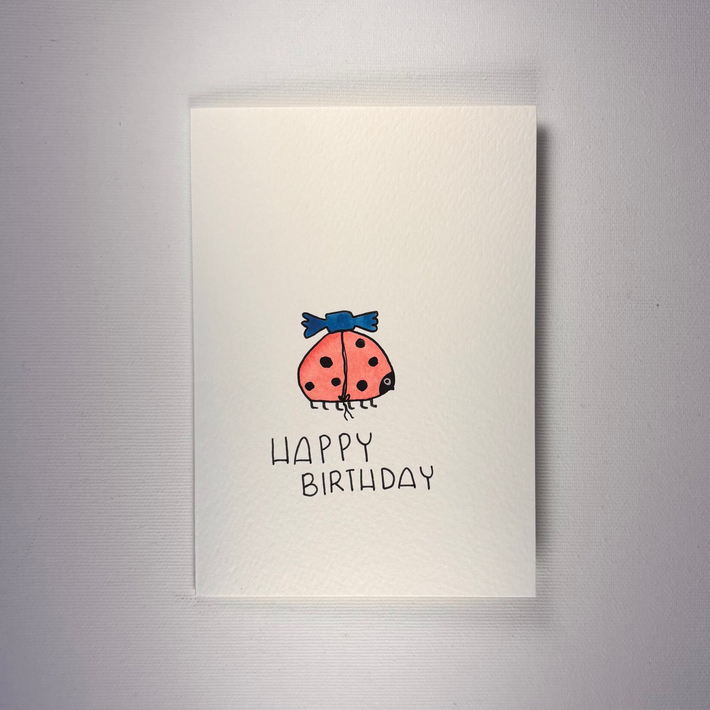 Geburtstag - Marienkäfer mit Bonbon