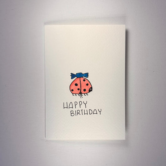 Geburtstag - Marienkäfer mit Bonbon