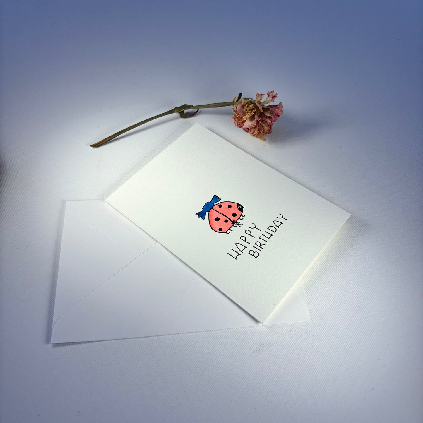 Geburtstag - Marienkäfer mit Bonbon