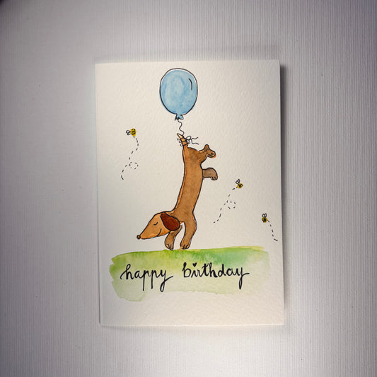 Geburtstag - Dackel hebt ab