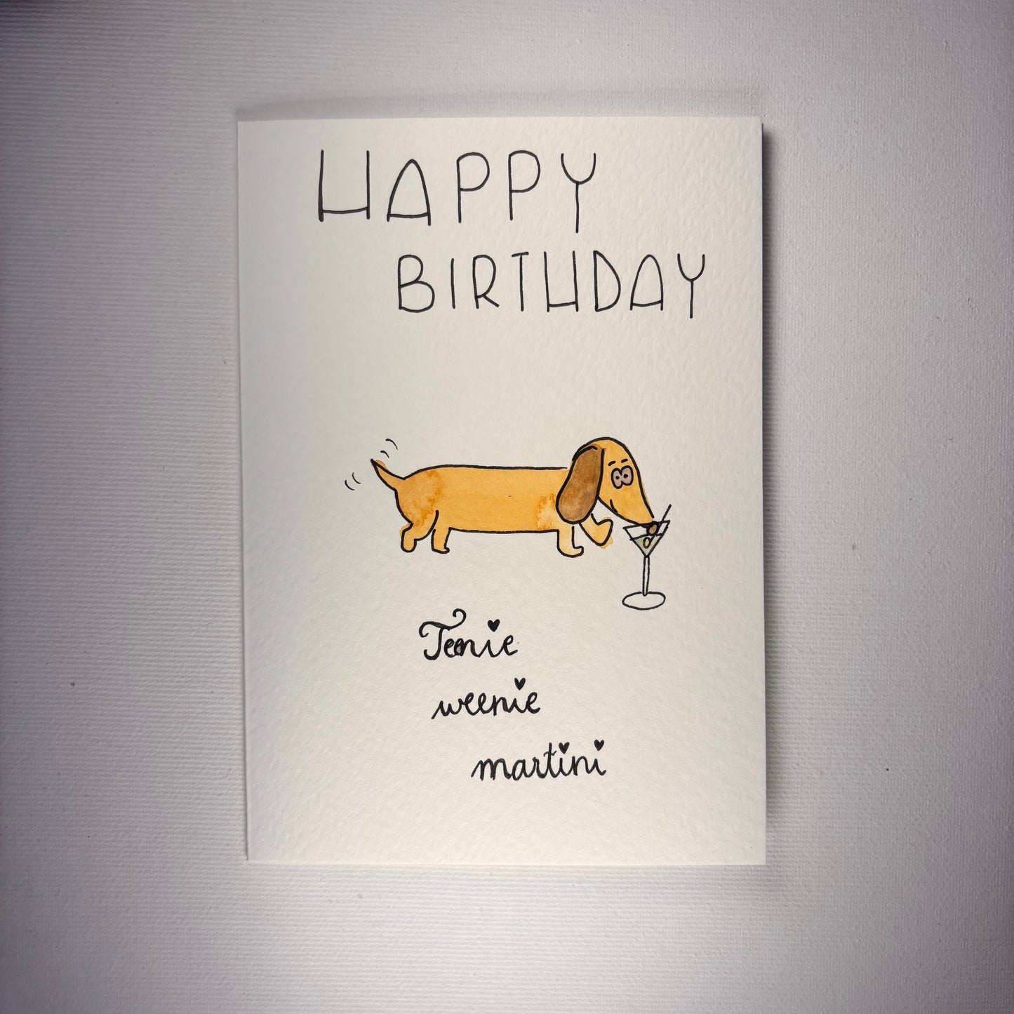 Geburtstag - Dackel mit Martini