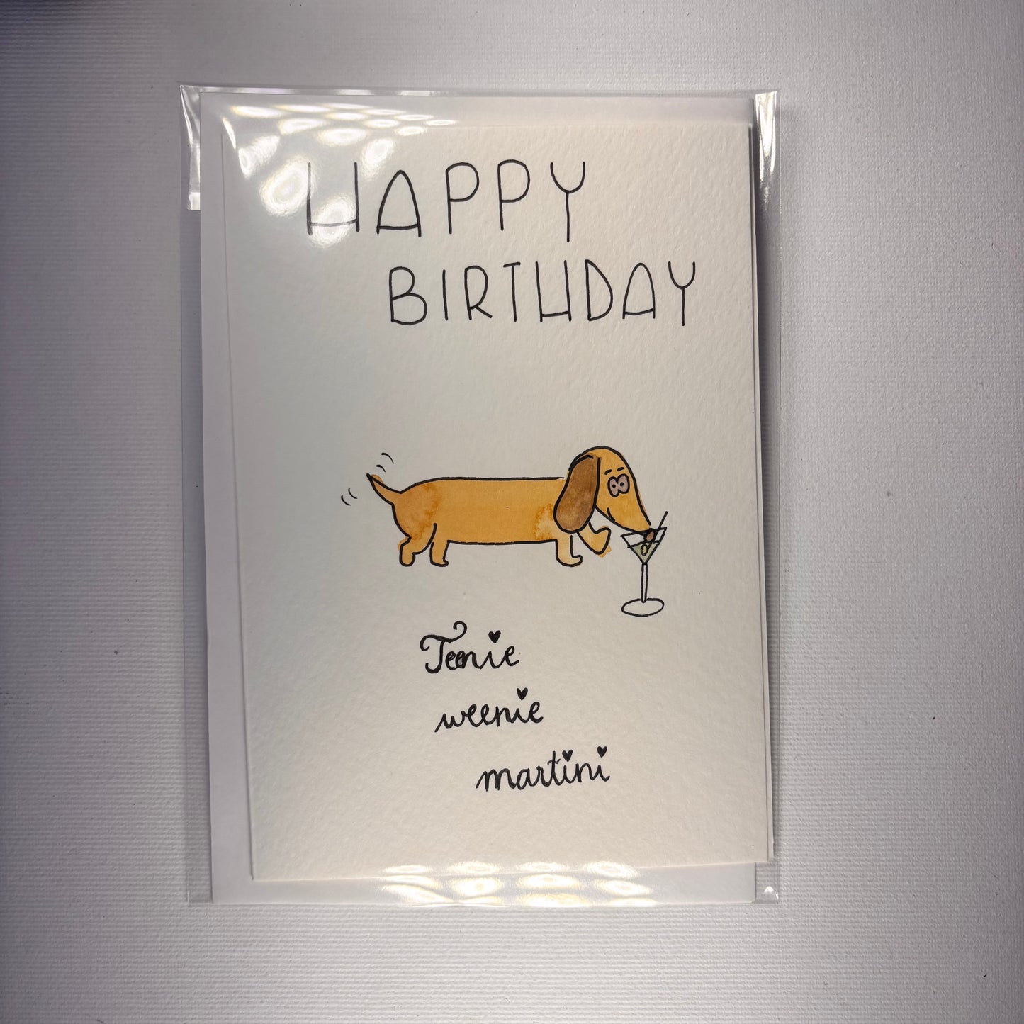 Geburtstag - Dackel mit Martini