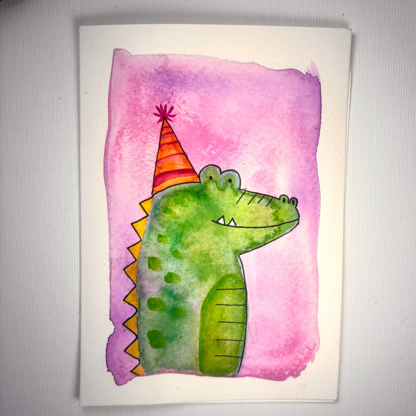 Geburtstag - Krokodil mit Hut