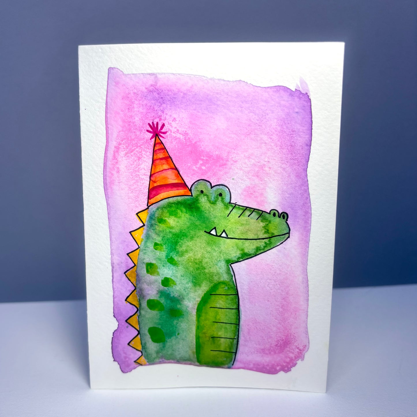 Geburtstag - Krokodil mit Hut