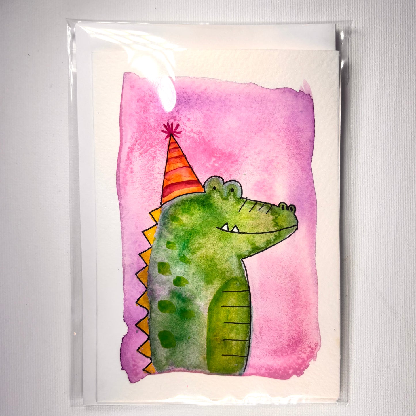 Geburtstag - Krokodil mit Hut